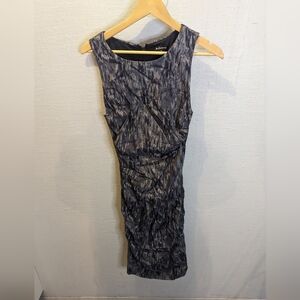 Le Chateau ruched denim dress size small